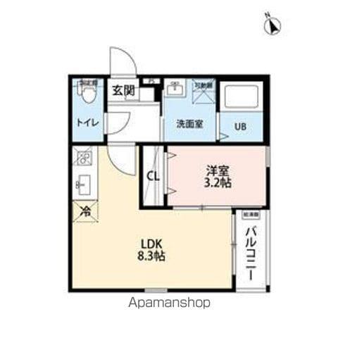 ROBOT HOME 上飯田東町(1LDK/1階)の間取り写真