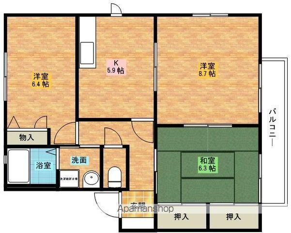 リバーサイド忠岡(3K/2階)の間取り写真
