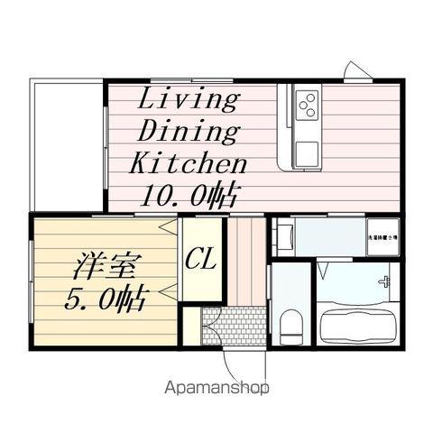 M クローズ (1LDK/1階)の間取り写真