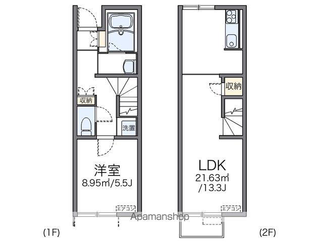 レオネクストクレール住吉Ⅱ(1LDK/1階)の間取り写真