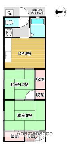 コンフォートプチパイン(2DK/1階)の間取り写真