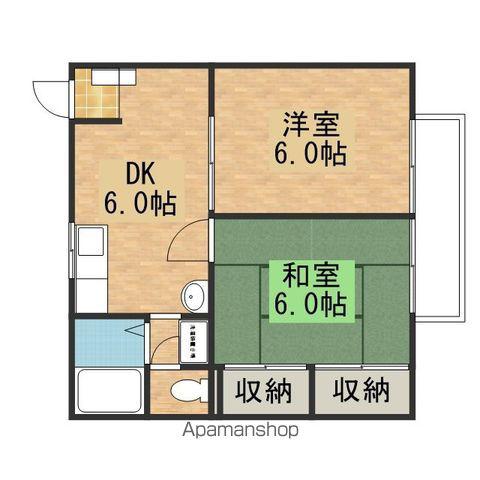 ニューシティー大歳(2DK/1階)の間取り写真