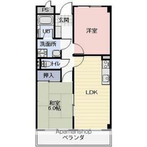 リンピアハピネス(2LDK/3階)の間取り写真
