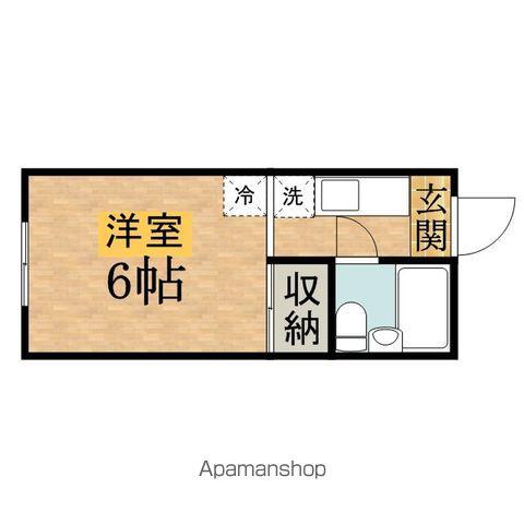 小林ハイツ(ワンルーム/1階)の間取り写真