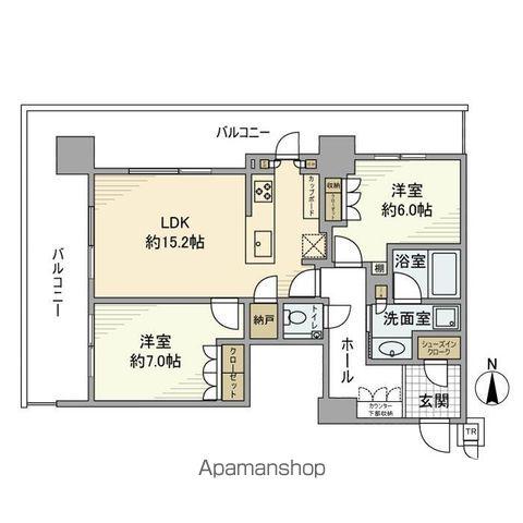タワー・ザ・ファースト名古屋伏見(2LDK/4階)の間取り写真