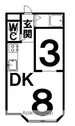 コーポハピネス(1DK/2階)の間取り写真