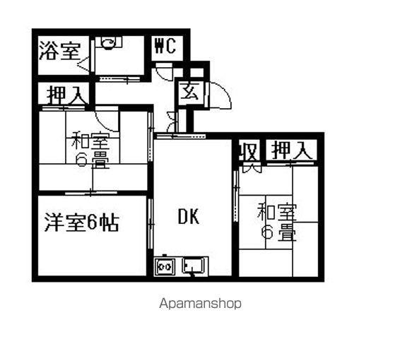 メゾン岩渕(3DK/2階)の間取り写真