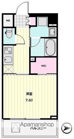 ヴィークブライト南麻布(1K/3階)の間取り写真