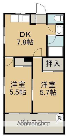 メゾン振甫(2DK/5階)の間取り写真