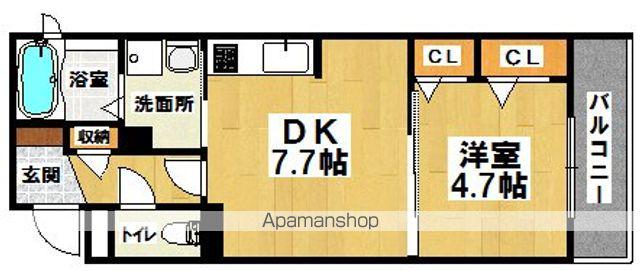 シャーメゾン北花田(1DK/1階)の間取り写真