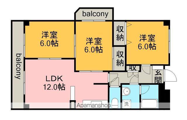 グローハイム(3LDK/1階)の間取り写真