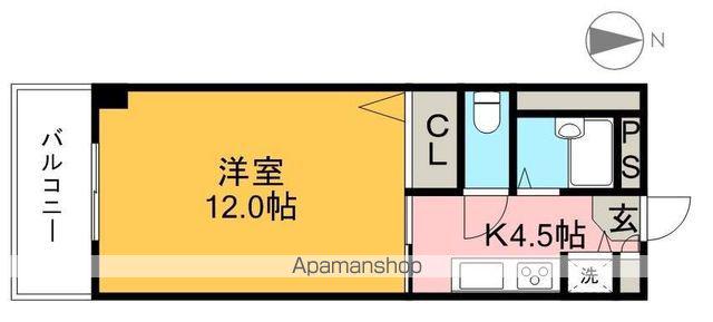 PRINCIPIO(1K/2階)の間取り写真