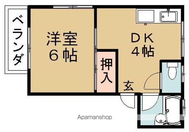 ハイツ北日吉 NO1.2(1DK/1階)の間取り写真