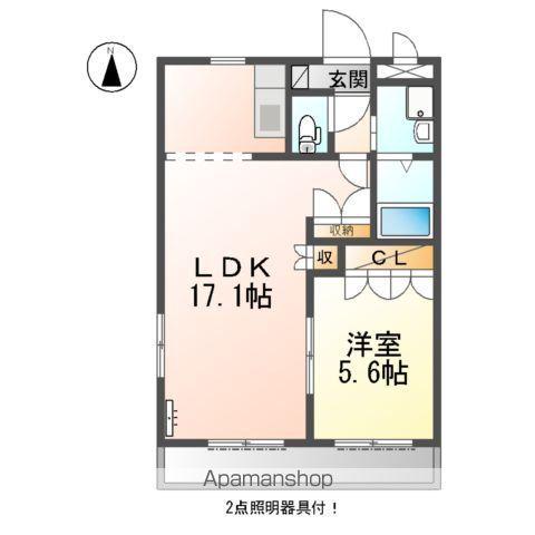 メゾン丸山(1LDK/1階)の間取り写真