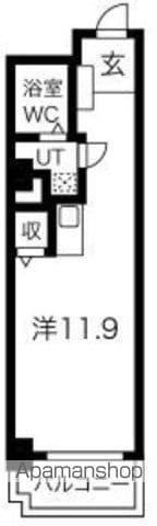 ハーズ横浜ベイガーデン(ワンルーム/2階)の間取り写真