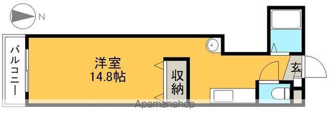 メゾンレーヴ(ワンルーム/1階)の間取り写真