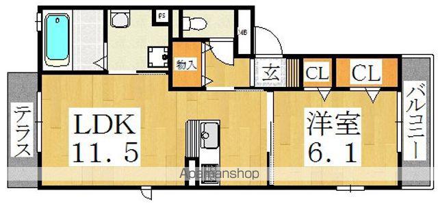D-ROOM駒川中野(1LDK/2階)の間取り写真