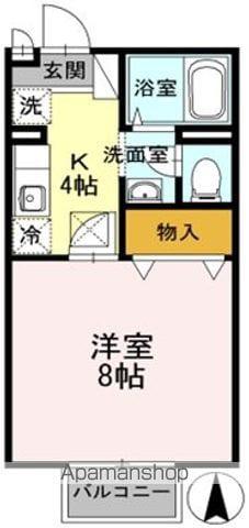エーデルハイム吉村Ⅰ(1K/1階)の間取り写真