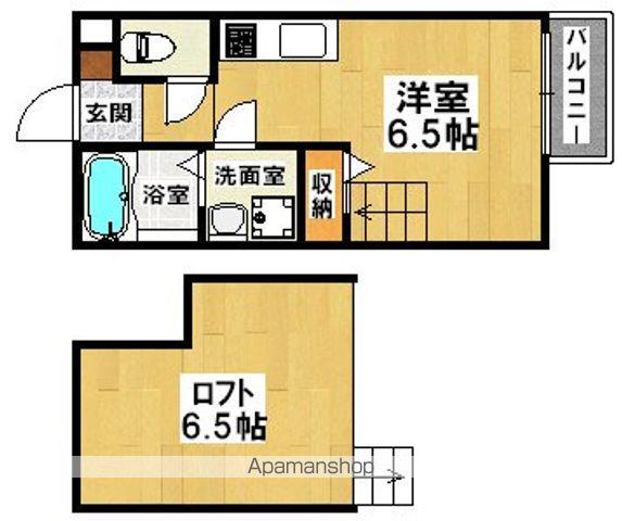 スリーパアダ(1K/1階)の間取り写真