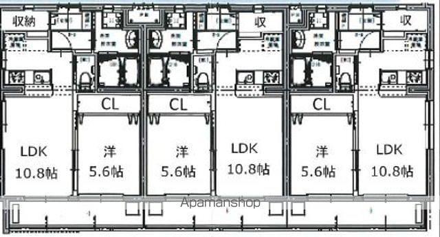 べレッツァ鷺之宮(1LDK/1階)の間取り写真
