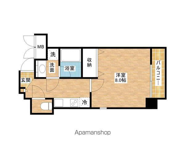 ア レーズ(1K/4階)の間取り写真