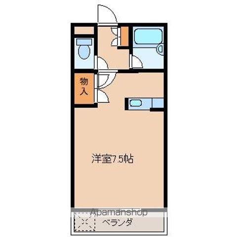 コンフォート木花(ワンルーム/1階)の間取り写真