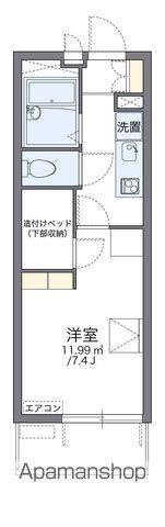 レオパレス龍門(1K/1階)の間取り写真