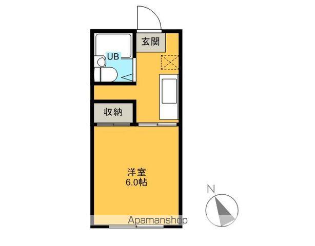 カブトハイツ(1K/1階)の間取り写真