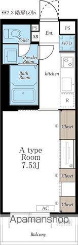 リブリ・はやちね1号館(1K/2階)の間取り写真