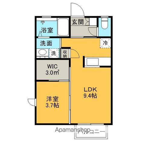 シャイニング51(1LDK/1階)の間取り写真