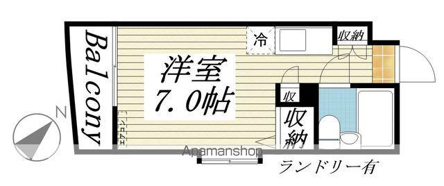 メゾン・ド・セーヌ(ワンルーム/5階)の間取り写真