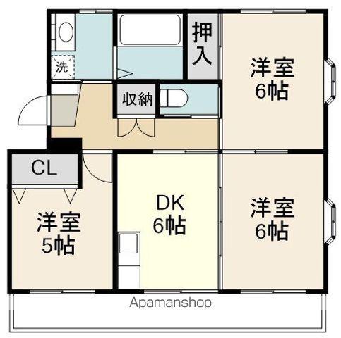 アーバンライフ上力(3DK/3階)の間取り写真