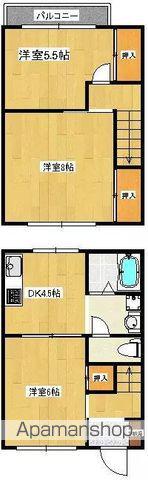 クレール円座(3DK/1階)の間取り写真