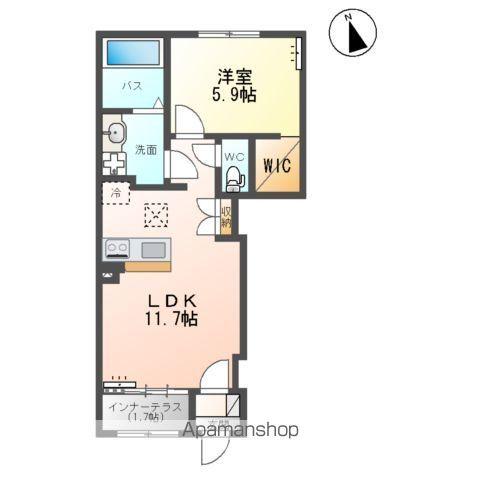 荒井南アパート(1LDK/1階)の間取り写真