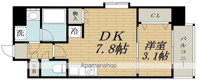 スプランディッド十三本町(1DK/7階)の間取り写真