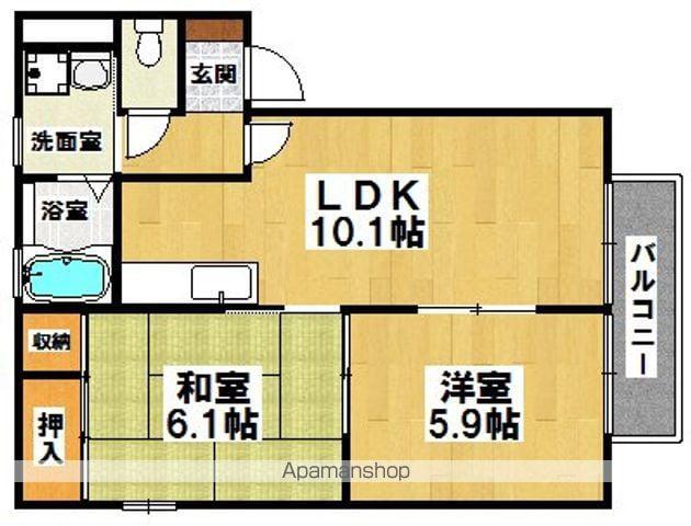ルミナスコート(2LDK/1階)の間取り写真