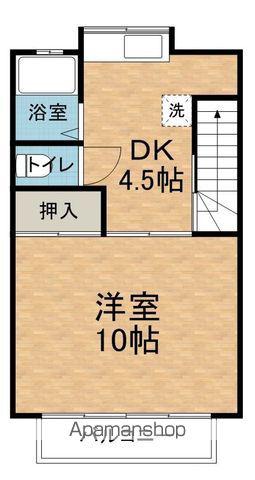グリーンパレス22(1DK/2階)の間取り写真