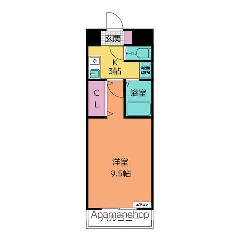 A・CITY新安城東(1K/1階)の間取り写真