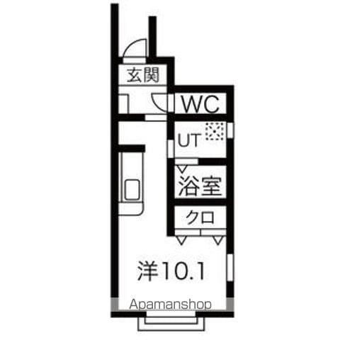 たのし荘(ワンルーム/1階)の間取り写真