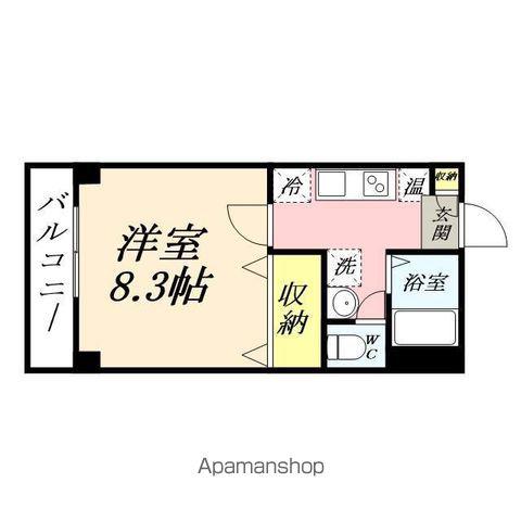 ユースフル新保(1K/1階)の間取り写真