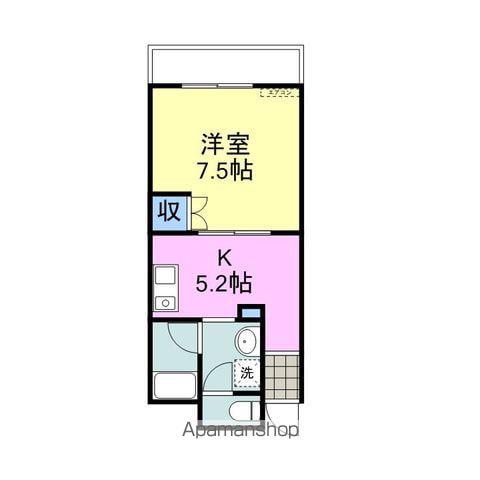 KSB立石(1DK/3階)の間取り写真