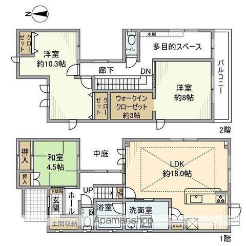 中央本線 高蔵寺駅 徒歩5分 2階建 築13年(3LDK)の間取り写真