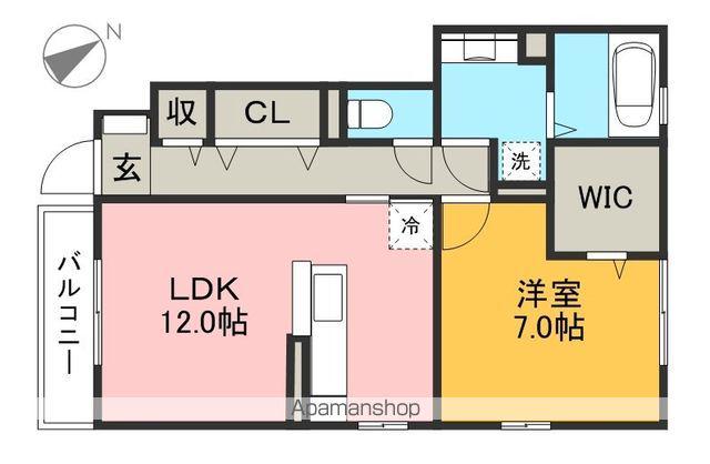 サンハイム青葉 C棟(1LDK/1階)の間取り写真