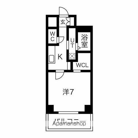 ABC SAKURA GARDEN(1K/2階)の間取り写真