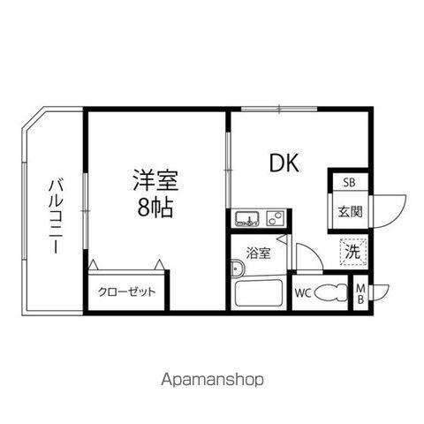 ビバ・サンテ(1DK/1階)の間取り写真
