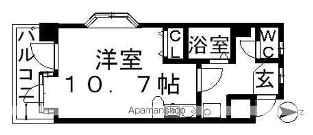 桜山アネックス(1K/2階)の間取り写真