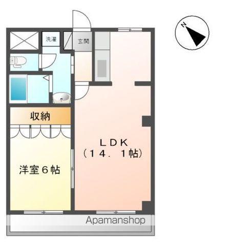 ノーザンライツⅡ(1LDK/2階)の間取り写真