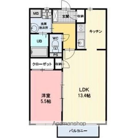 SURPLUS DOMANI(1LDK/1階)の間取り写真