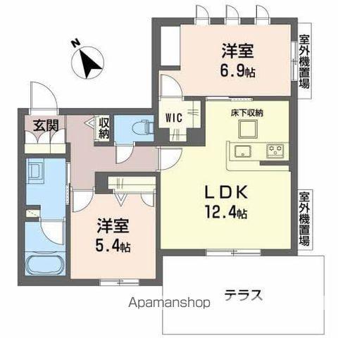 シャーメゾンジョワイユ(2LDK/1階)の間取り写真