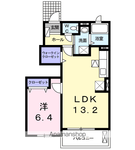 ブルーラグーンⅠ(1LDK/1階)の間取り写真